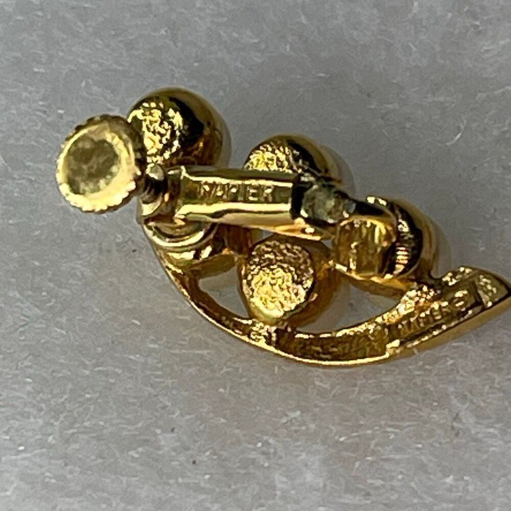 Vintage Napier pearl climber earrings clip style - Picture 5 of 6